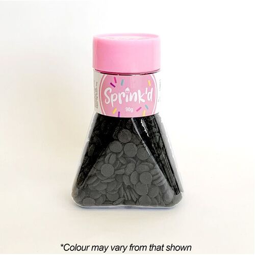 SEQUINS BLACK Sprinkles 7mm - 90g