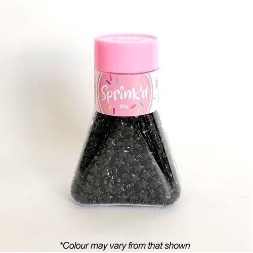 STARS BLACK Sprinkles 7mm - 100g