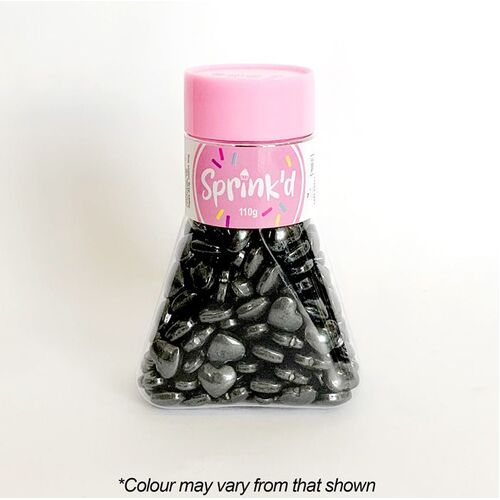 HEARTS BLACK Sprinkles 12mm - 110g