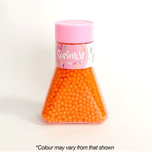 SUGAR BALLS ORANGE Sprinkles 4mm - 120g