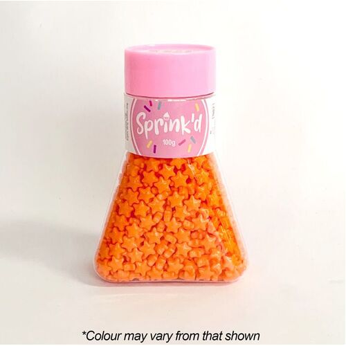 STARS ORANGE Sprinkles 7mm - 100g