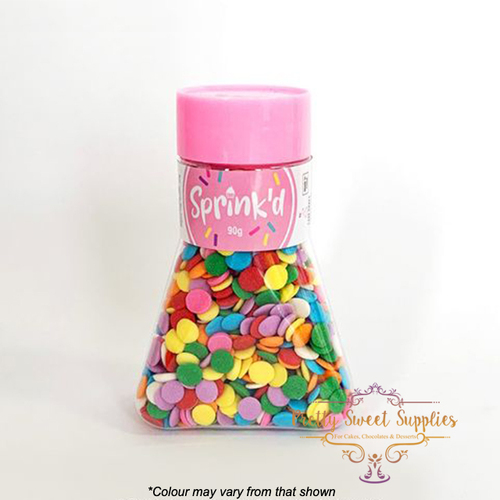 RAINBOW SEQUIN Sprinkles 7mm - 90g