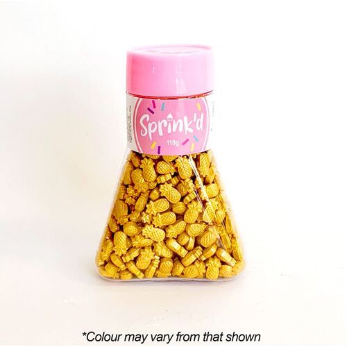 GOLD PINEAPPLES 11mm Sprinkles - 110g