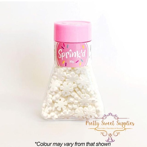SNOWFLAKES 12mm Sprinkles - White 90g