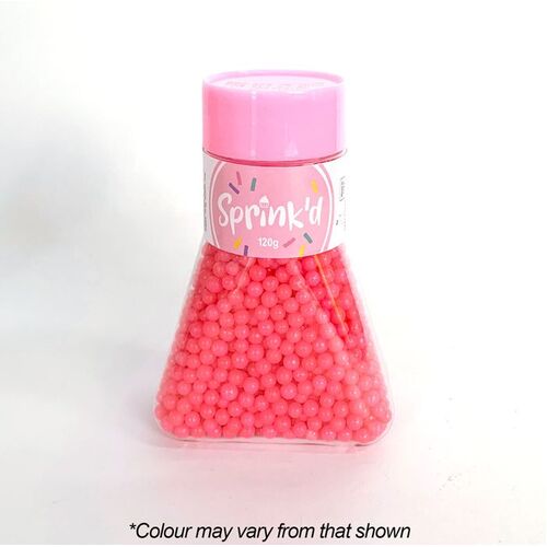 SUGAR BALLS POLISHED PINK Sprinkles 4mm - 120g