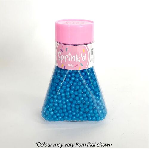 SUGAR BALLS POLISHED BLUE Sprinkles 4mm - 120g