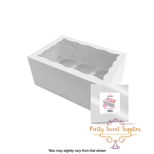 Display Cupcake Box with Clear Window - 6 Hole (2x3) - Standard - 4 Inch High
