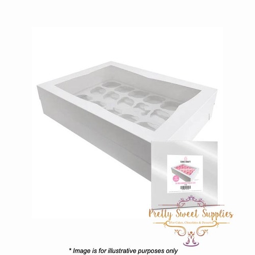 Display Cupcake Box with Clear Window - 24 Hole - 4 Inch High