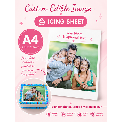 Custom Edible Image Printing – Icing Sheet A4