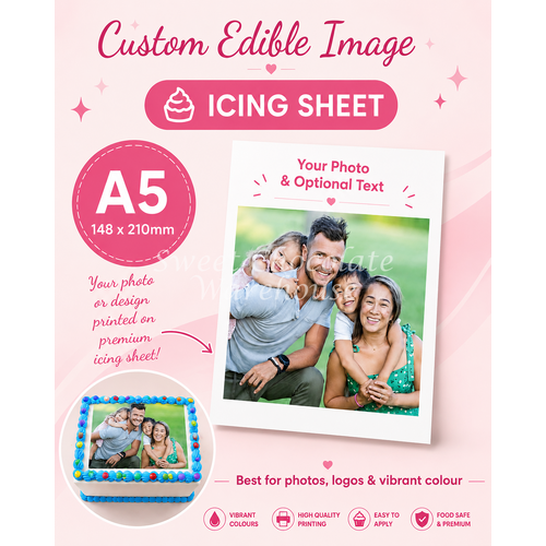 Custom Edible Image Printing – Icing Sheet A5