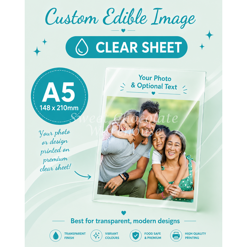 Custom Edible Image Printing – Clear Sheet A5
