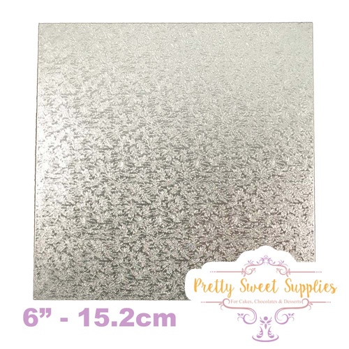 Cake Board Square Thin 6"