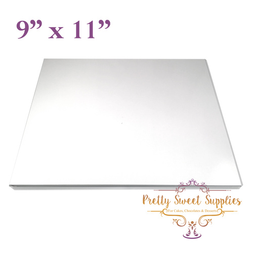 Cake Board Rectangle MDF 9" x 11" WHITE