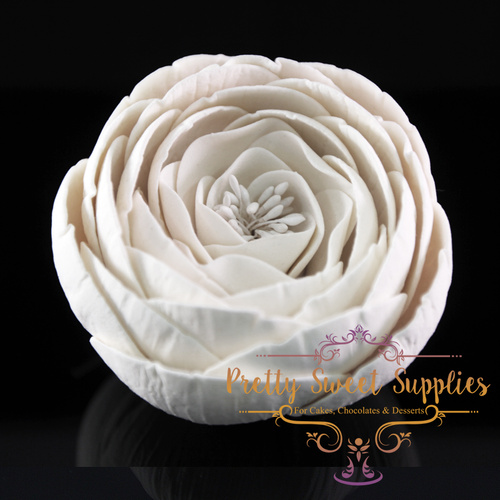 CUPPED OLD ROSE White Sugar Flower