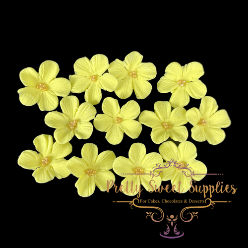 CUPCAKE Flowers Yellow Small (12 pack) Sugar Flowers