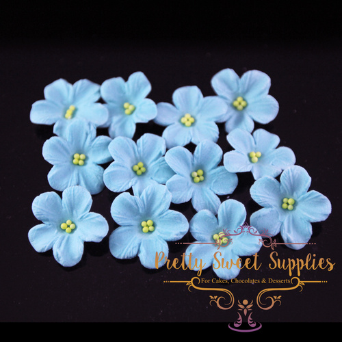 CUPCAKE Flowers Baby Blue Small (12 pack) Sugar Flowers