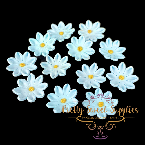 DAISY Teal Small Sugar Flowers (12 pack)