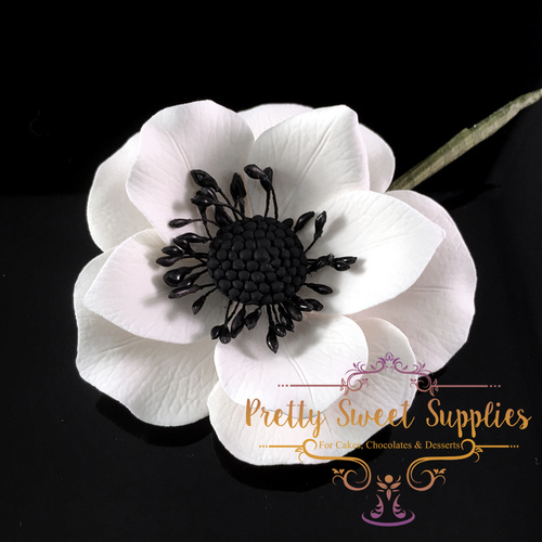 ANEMONE White Sugar Flower