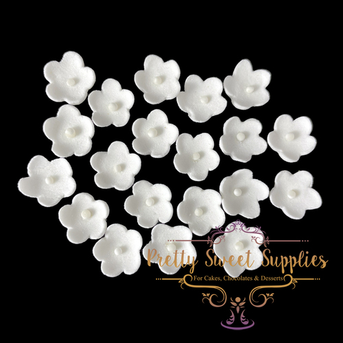 BLOSSOM Flowers V2 White/White Small (20 pack) Sugar Flowers
