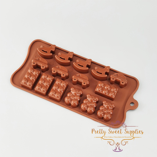 TOYS - ROCKING HORSE / LEGO / CAR - EASY FLEX SILICONE Chocolate Mould