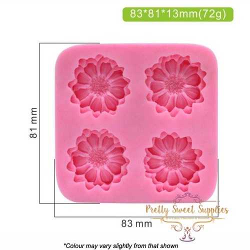 GERBERA Silicone Mould - 4 pack