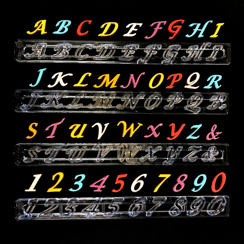 Script Uppercase Alphabet & Numbers Cutter Set - BA7676