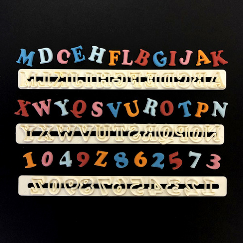 ART DECO Uppercase Alphabet & Numbers Cutter Set - BA7674