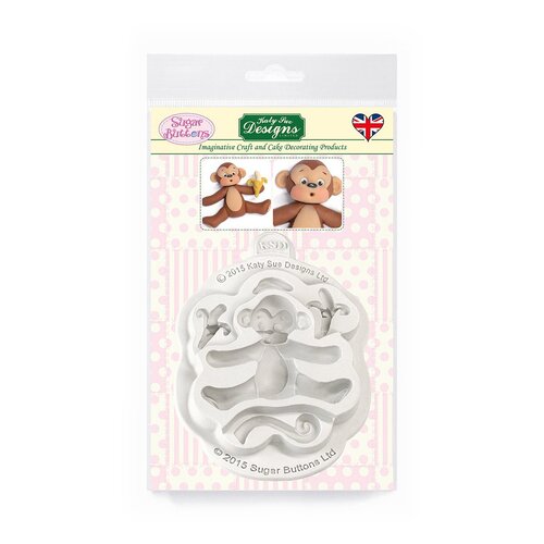 MONKEY Silicone Mould - Sugar Buttons