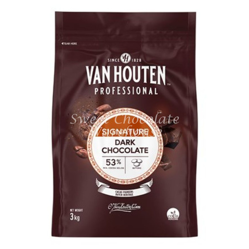Van Houten Dark Chocolate 53% 3kg