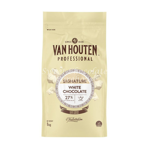 Van Houten White Chocolate Couverture Chocolate 27.8% - 1kg