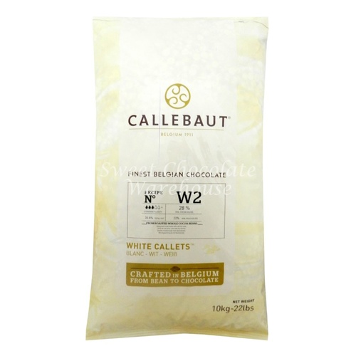 Callebaut White Chocolate Belgian Couverture Callets Recipe No W2 10kg - Crafted in Belgium
