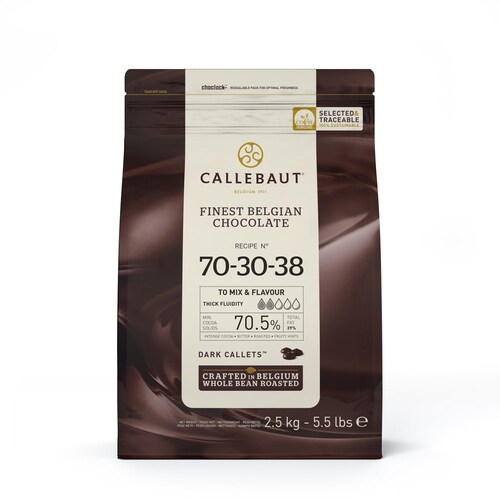 Callebaut DARK (70.5% cocoa) 2.5kg Couverture Chocolate
