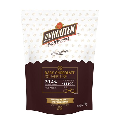 Van Houten SUPER DARK 70% Couverture Chocolate 1.5kg