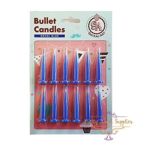Bullet Candles - ROYAL BLUE (pack of 12)