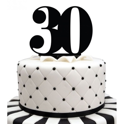 30 Black Acrylic Cake Topper
