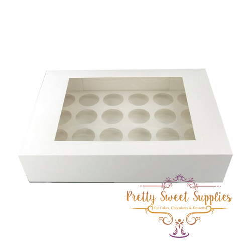 Cupcake Box with Clear Window - 24 Hole