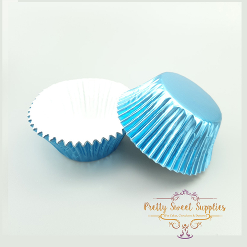 Baking Cups LIGHT BLUE LARGE Foil (25pc)