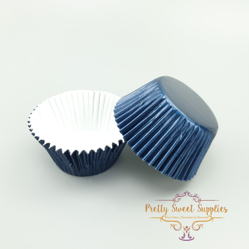 Baking Cups NAVY BLUE LARGE Foil (25pc)