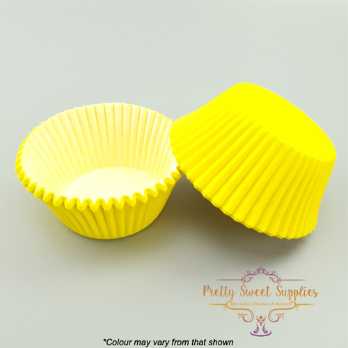 Baking Cups YELLOW GREASE-PROOF LARGE (50pc)