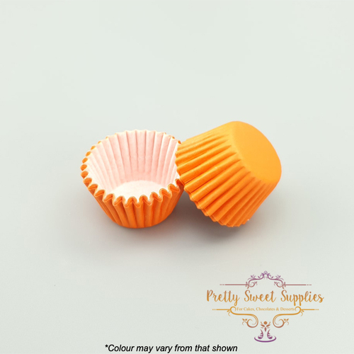 Baking Cups ORANGE GREASE-PROOF MINI 25mm (50pc)