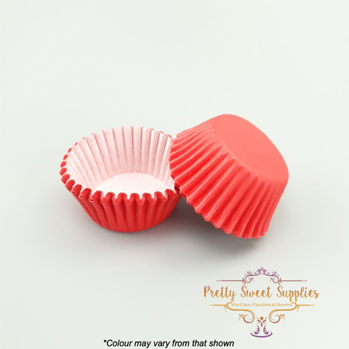 Baking Cups RED GREASE-PROOF MINI 35mm (50pc)