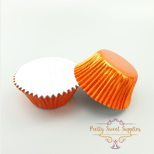 Baking Cups ORANGE LARGE Foil (25pc)