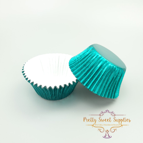 Baking Cups TEAL GREEN LARGE Foil (25pc)