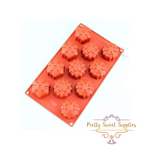 11 CAVITY - SNOWFLAKES Silicone Chocolate Mould