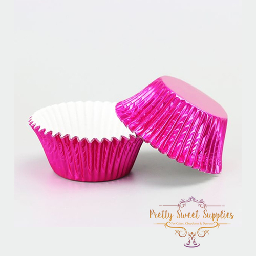Baking Cups HOT PINK LARGE Foil (25pc)