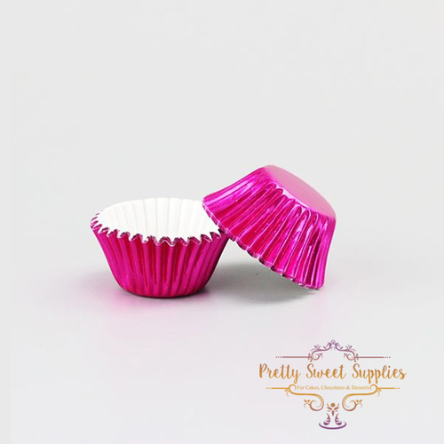 Baking Cups HOT PINK MINI FOIL 25mm (50pc)