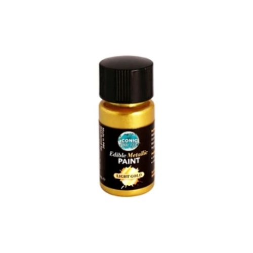 Iconic Cake Art Edible Metallic Paint Light Gold 10ml