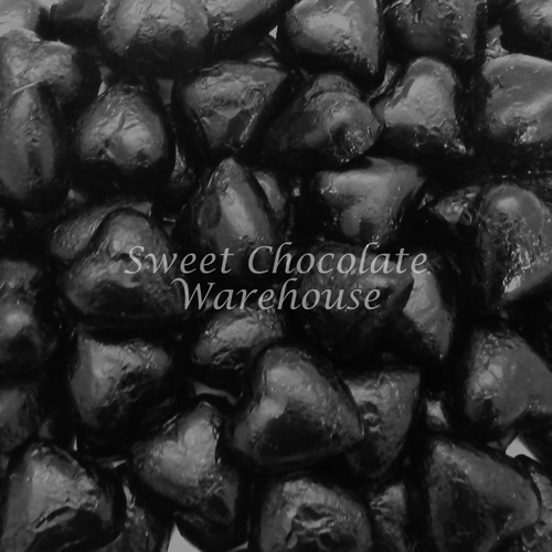 Milk Chocolate Hearts - Black 1kg - 115 pieces - Made in Australia