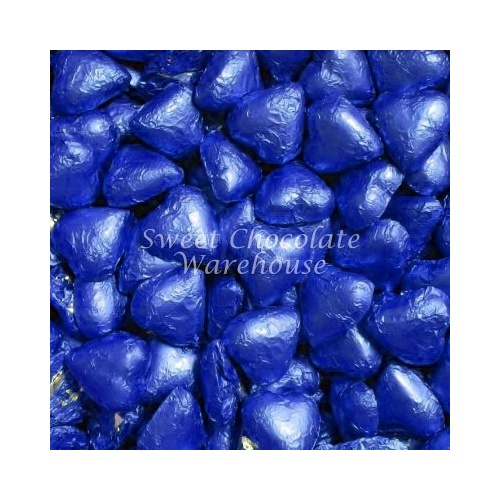 Milk Chocolate Hearts - Dark Blue 5kg, 575 pieces, Made in Australia
