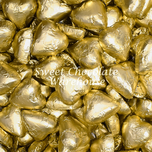 Milk Chocolate Hearts - Gold 500g - 57pieces - Made in Australia